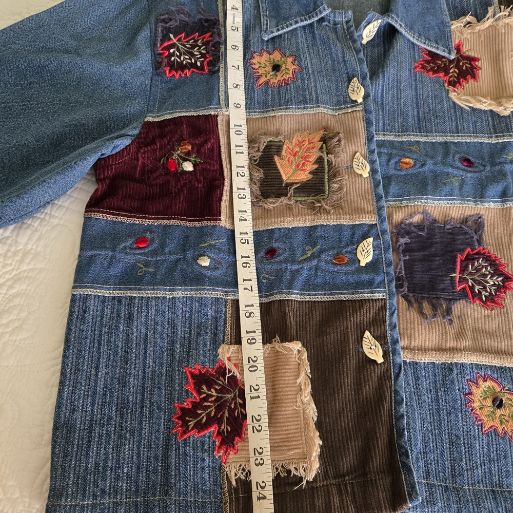 Fall Patchwork Denim Jacket - Picture 5 of 10